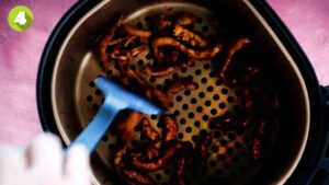 Vegan Mongolian Beef Soy Curls Recipe, Air Fryer Soy curls jerk