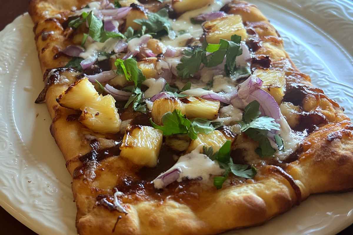 BBQ Pineapple flatbread