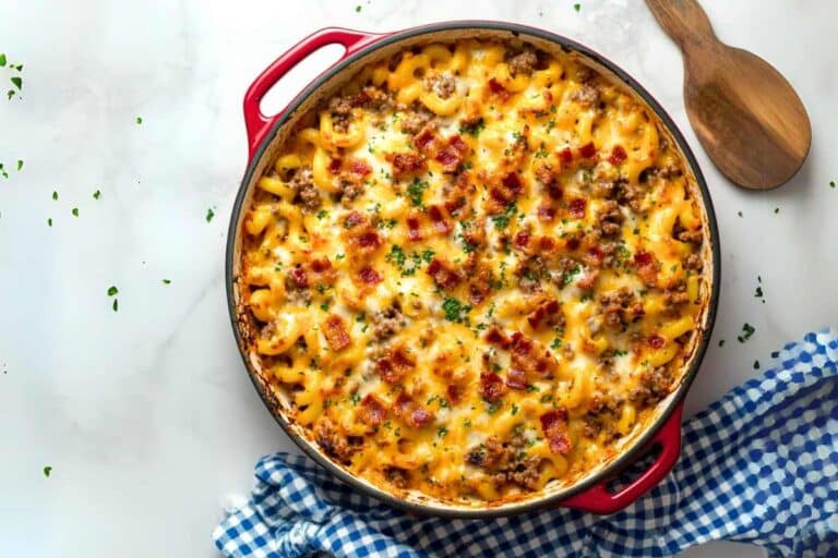 Bacon Cheeseburger Pasta Casserole