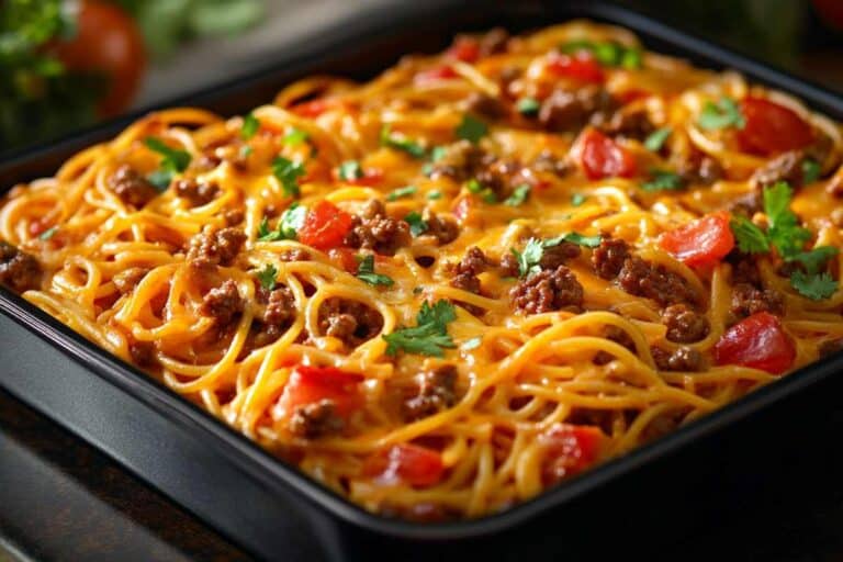 One-Pot Taco Spaghetti Bake Recipe
