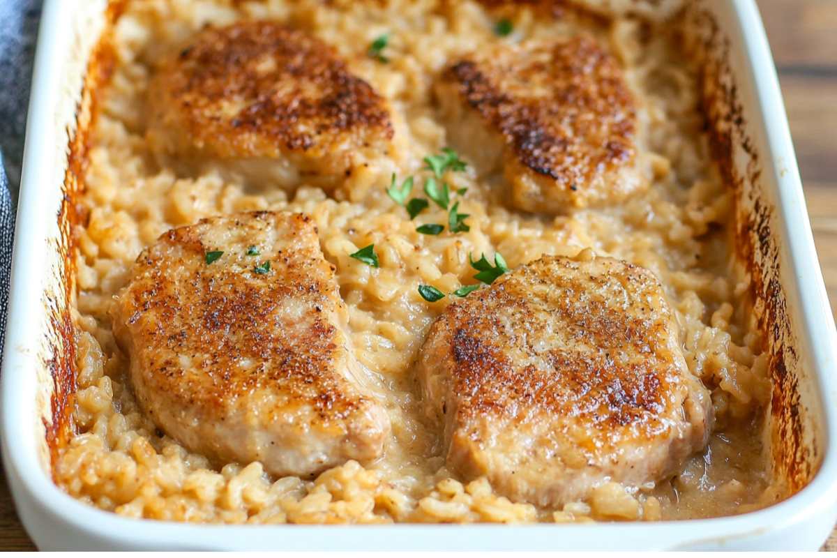 Pork Chop & Rice Casserole