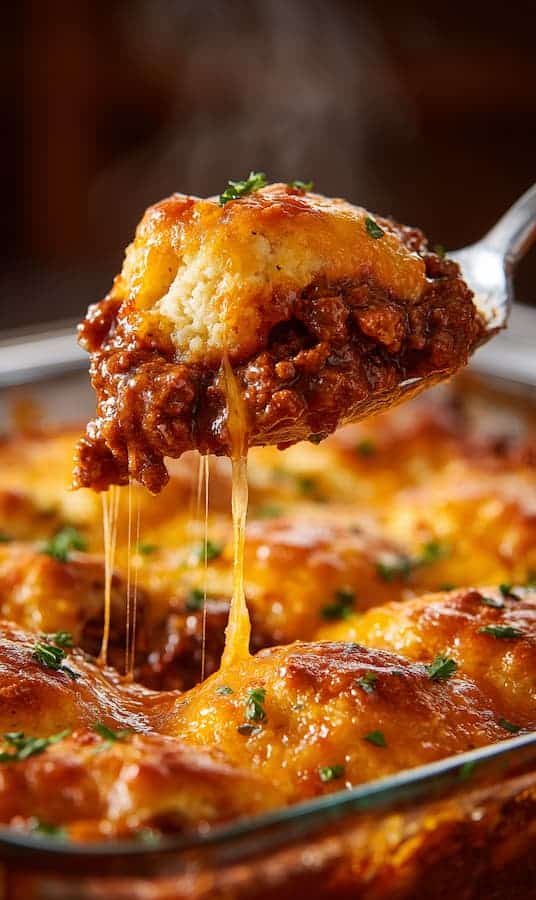 Easy and Delish Sloppy Joe Biscuit Casserole