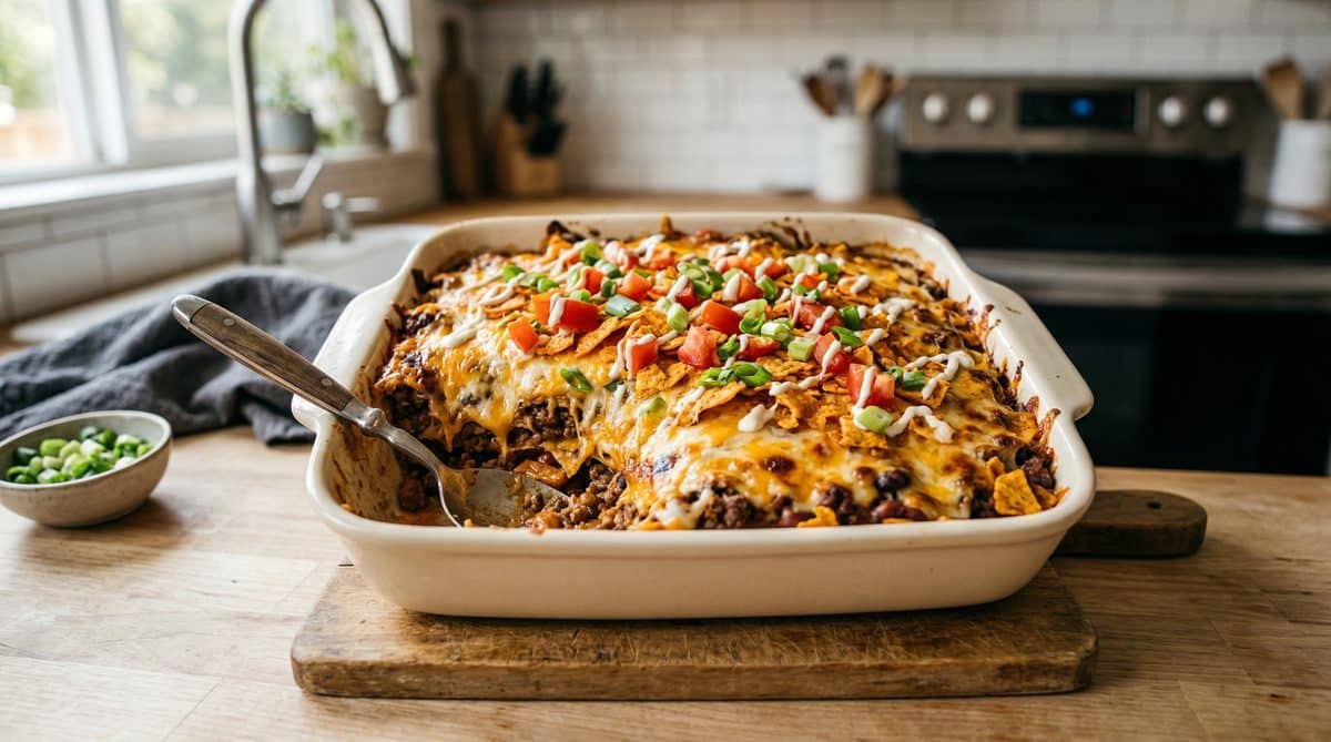 Beef Dorito Casserole - featured