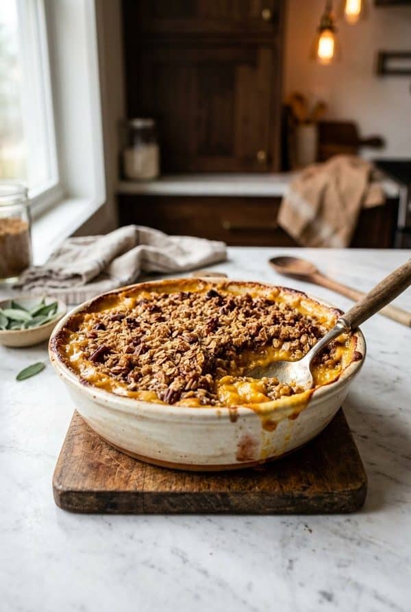 Butternut Squash Casserole fresh from the oven