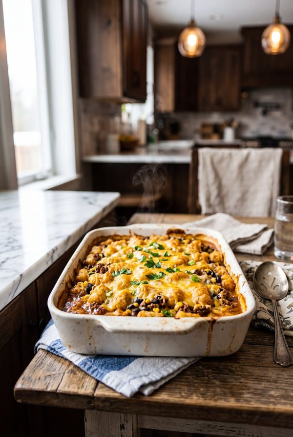 Cowboy Casserole fresh from the oven