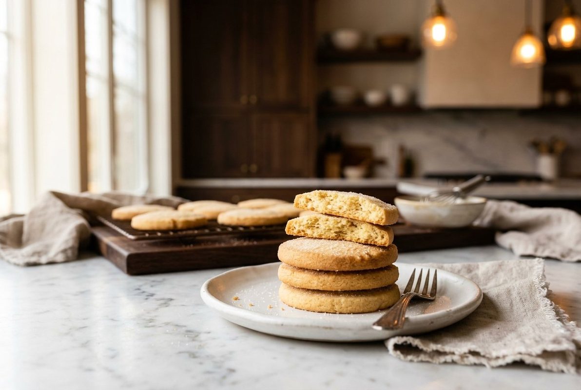 Panera Shortbread Cookie hero shot with a serving scooped out
