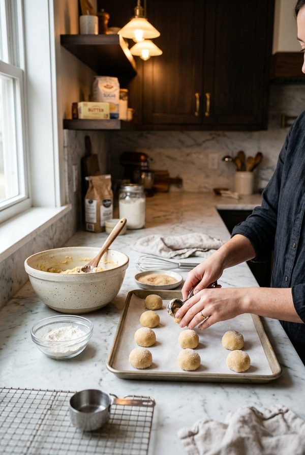 Panera Shortbread Cookie being prepared in the kitchen
