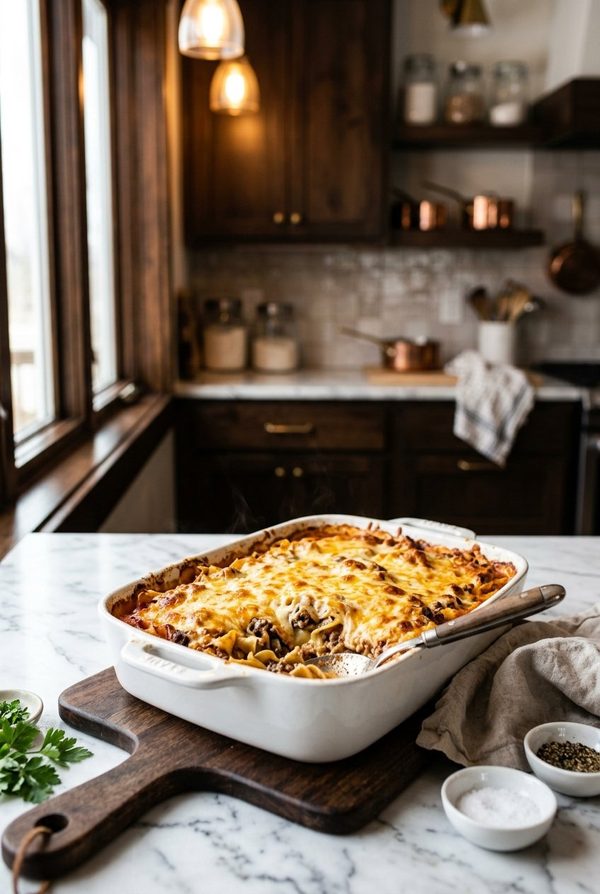 Poor Man's Husband Casserole fresh from the oven