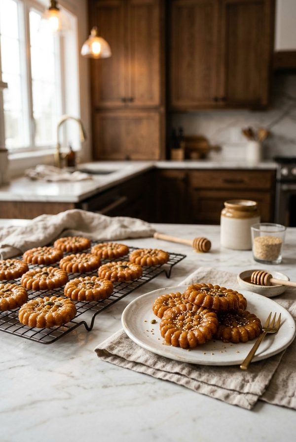 Yakgwa Korean Honey Cookies fresh from the oven